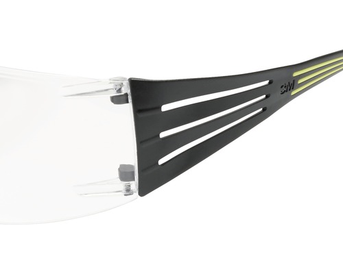 3M Schutzbrille mit klaren Gläsern und schwarzem Rahmen