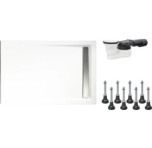 Kit complet receveur de douche SCHULTE Extra-flach 120 x 80 x 2.5 cm blanc alpin lisse D202812 04 41-thumb-1