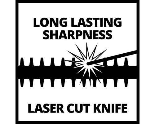 Symbole pour la netteté durable de la lame découpée au laser