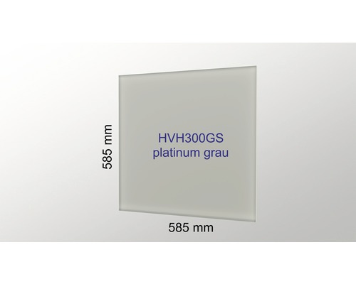 Quadratische Glasplatte HVH300GS, 585x585 mm