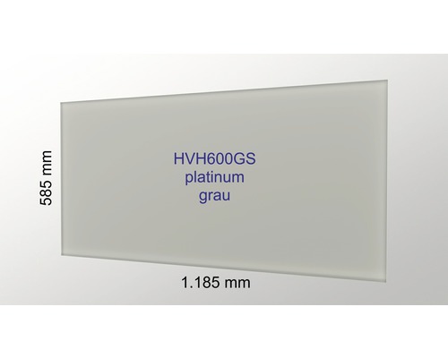 Platte mit den Maßen 585 mm mal 1185 mm