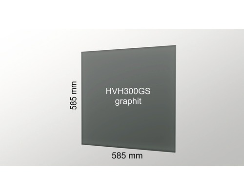 Graphitfarbene Platte, HVH300GS, 585 x 585 Millimeter