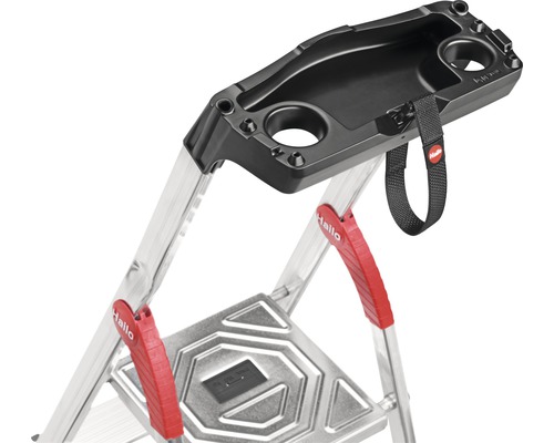 Hockerleiter mit Ablageschale