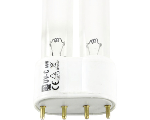 Lampe UV-C 55 watts avec culot à quatre broches pour bassins