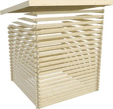 Blockbohlenhaus Karibu Noorvik 4 mit Schleppdach 3 m 554 x 333 cm natur