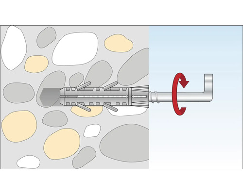 Fonctionnement d''un ancrage lourd dans la maçonnerie illustré