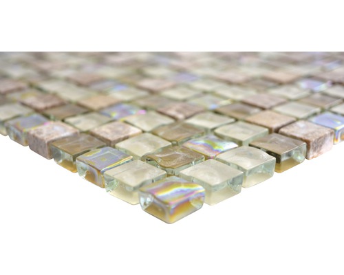 Mosaïque en verre et pierre