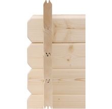 Blockbohlenhaus Karibu Noorvik 4 mit Schleppdach 3 m 554 x 333 cm natur