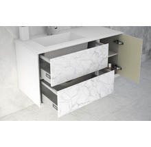 Meuble bas Baden Haus Bellagio largeur 35 cm blanc pierre déjà monté 54885
