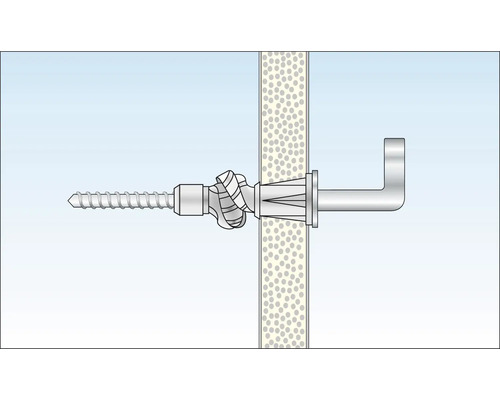 Fixation d''une cloison sèche avec vis et cheville