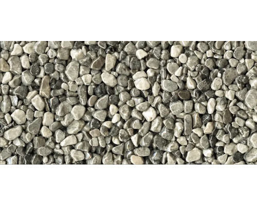 Kit de tapis de pierre 1 m² Ravello gros gris zone intérieure - sol Gros plan de galets décoratifs