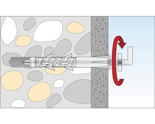 Fonctionnement d''une cheville universelle dans la maçonnerie