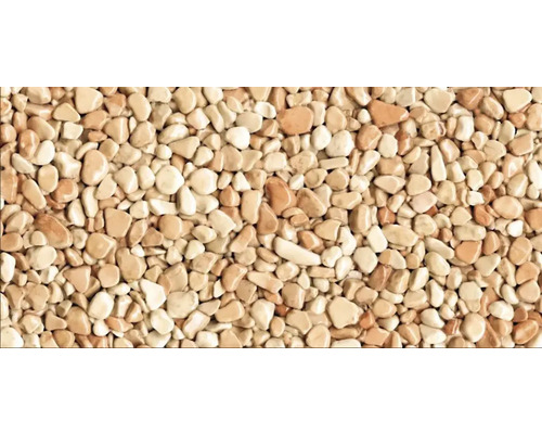 Kit de tapis de pierre 1 m² Ravello gros rose zone intérieure - sol Gros plan sur des galets décoratifs