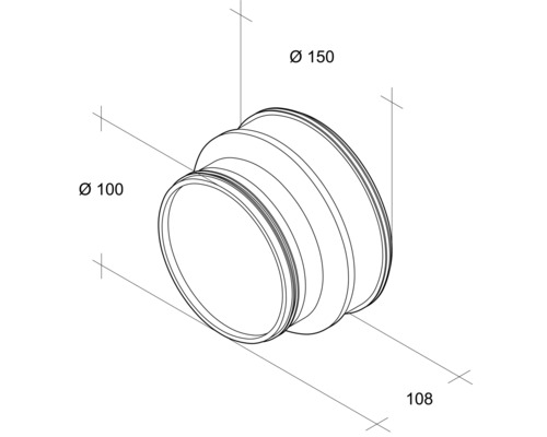 Rohrbogen mit Durchmesser 100 und 150 Millimeter
