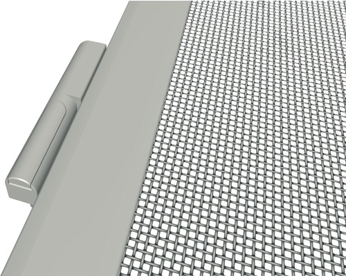 Detailansicht eines Insektenschutzgitters mit Rahmen