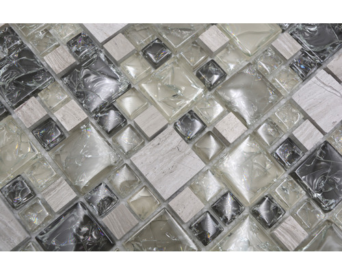 Mosaikfliese aus Glas und Stein
