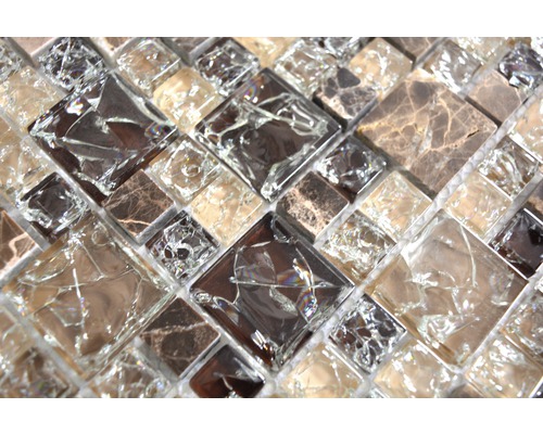 Carreaux de mosaïque en verre et marbre