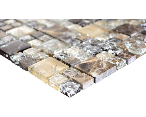 Mosaïque en verre et marbre