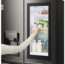 Réfrigérateur américain LG GSI961PZAZ lxhxp 91,2 x 179 x 73,8 cm compartiment de réfrigération 411 l compartiment de congélation 214 l 431 kWh/an acier inoxydable avec fonction InstaView : frapper et regarder-thumb-15