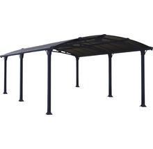 Carport simple Palram – Canopia Arcadia 5000 avec gouttière 359 x 507 cm anthracite