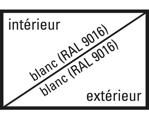 Fenêtre en PVC à 1 vantail ESG ARON Basic blanc 500x1600 mm tirant droit