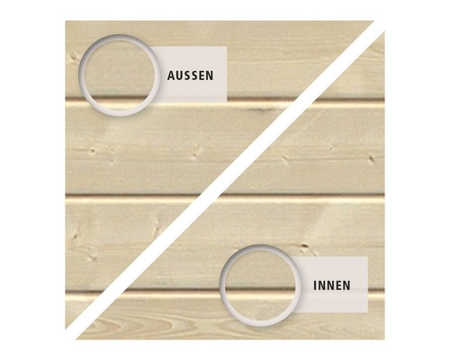 Illustration der Innen- und Außenseite von Holz