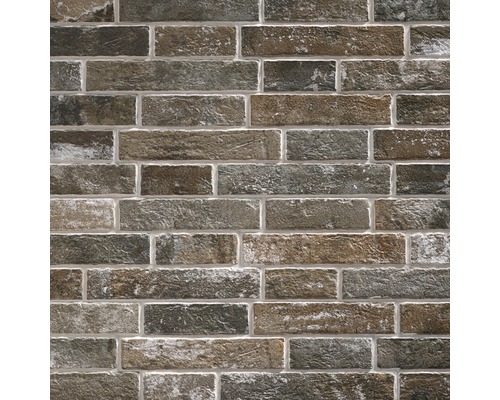 Mur composé de carreaux muraux rectangulaires aspect pierre