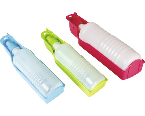 Distributeur d'eau portable Hawai 750 ml, différentes couleurs Trois bouteilles d''eau portables pour chiens