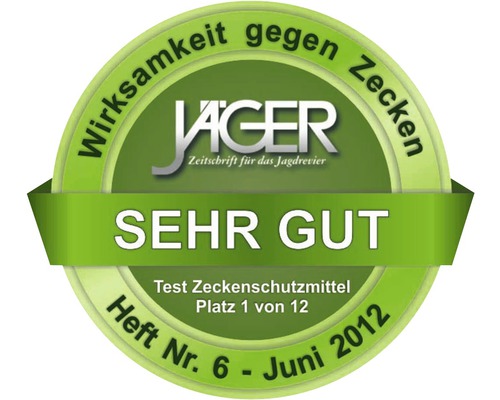 Wirksamkeit gegen Zecken Siegel von Jäger Zeitschrift für das Jagdrevier: Sehr Gut