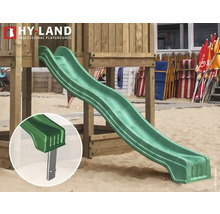 Spielturm Hyland Projekt 6S Holz mit Sandkasten, Kletterwand, Doppelschaukel, Rutsche grün