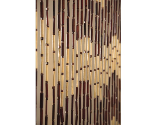 Porte décorative avec rideau de perles en bois