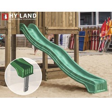Spielturm Hyland Projekt 8S Holz mit Sandkasten, Kletterwand, Doppelschaukel, Rutsche grün