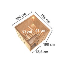 Abmessungen einer Holzsauna