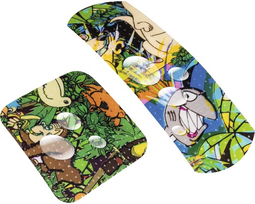 Zwei Pflaster mit Tiermotiven