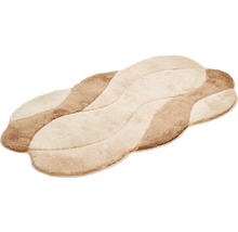 Badteppich Grund Carmen 80 x 140 cm beige braun