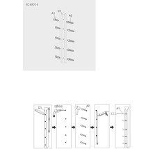 Instructions de montage pour un porte-manteau avec vis et chevilles