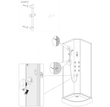 Instructions de montage pour une cabine de douche avec barre de douche
