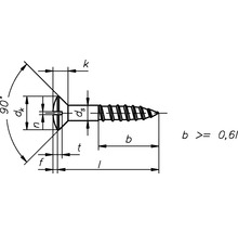 Schéma technique d''une vis avec indication des dimensions