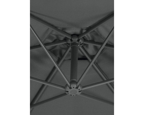 Vue détaillée de l''armature d''un parasol