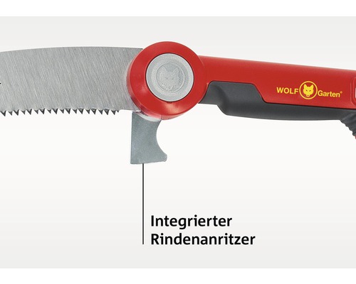 Astsäge mit integriertem Rindenanritzer