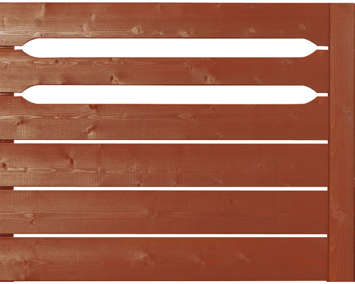 Holzzaun-Element mit horizontalen Brettern