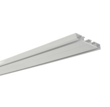Rail de rideau en aluminium blanc 2 voies 150 cm-thumb-0