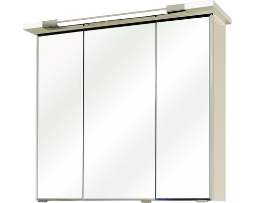 Spiegelschrank mit drei Türen und Beleuchtung für das Badezimmer