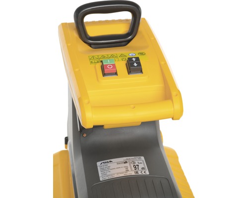 Panneau de commande d''un broyeur de jardin