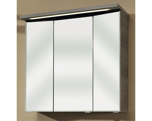 Spiegelschrank mit drei Türen und integrierter Beleuchtung