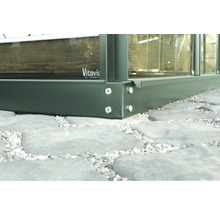 Gewächshaus Vitavia Uranus 11500 Einscheibensicherheitsglas 3 mm inkl. Fundament 257x445 cm smaragd