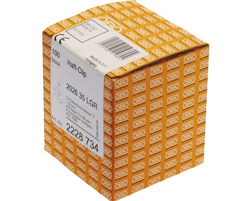 Karton Haft-Clips für Kabel, Durchmesser 12 mm