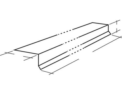 Schéma d''un profilé de bord de toit pour la planification de la construction