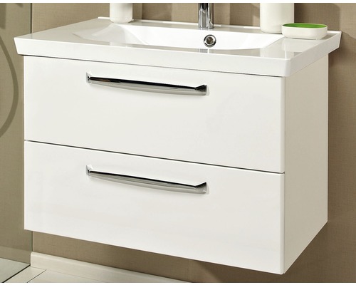 Meuble sous-vasque avec deux tiroirs et vasque à poser