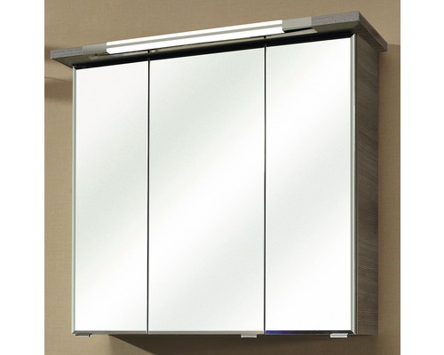 Spiegelschrank mit drei Türen und Beleuchtung für das Badezimmer